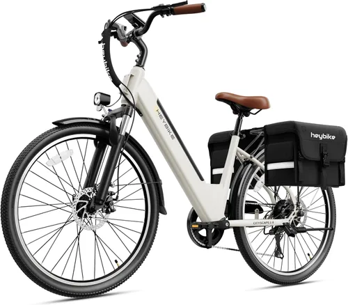 Vista 16 de Heybike Bicicleta eléctrica Cityscape 2.0 para adultos con motor de pico de 1200 W, batería extraíble de 468 Wh, bicicleta eléctrica de 50 millas
