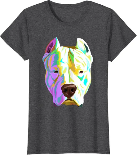 Vista 4 de Colorida camiseta Dogo Argentino, Negro, S