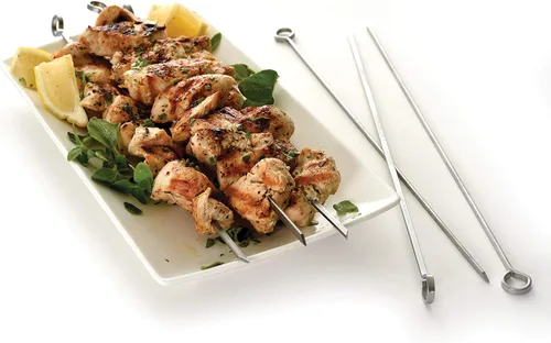 Vista 5 de Pinchos de acero inoxidable, juego de 6, de la marca Norpro, Plateado