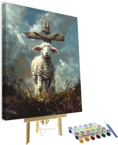 Vista 10 de Kit de pintura por números de playa con rocas para adultos, Moonbend DIY Kit de pintura al óleo, lienzo nocturno, pigmento acrílico, pintura
