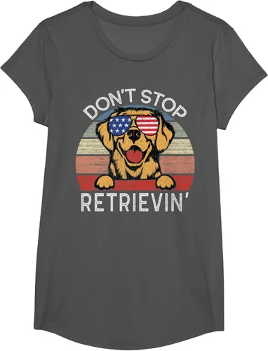 Vista 41 de Don't Stop Retrievin' Golden Retriever Dog Camiseta, Negro