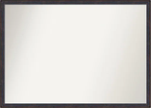 Vista 12 de Amanti Art Espejo de baño de bronce para sobre el fregadero, 25 x 26 pulgadas, espejo rectangular de bronce oscuro, marco de madera tradicional