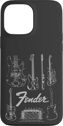 Vista 24 de Fender Carcasa de Guitars Line Art para iPhone 17