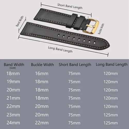 Vista 6 de BISONSTRAP Horween Chromexcel - Correa de reloj de cuero de 0.709 in, 0.748 in, 0.787 in, 0.827 in, 0.866 in, 0.906 in, 0.945 in, correa de reloj
