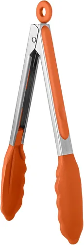 Vista 17 de Pinza de cocina resistente al calor de 600ºF: pinza de cocina de silicona U-Taste de 7 pulgadas con puntas de goma antiadherentes selladas firmes