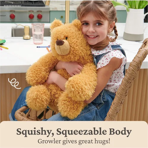 Vista 2 de GUND Growler - Oso de peluche clásico de oso marrón, 11 pulgadas