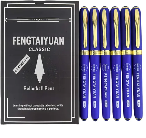 Vista 12 de Fengtaiyuan 10P18Pro, bolígrafos de tinta de gel, tinta negra, punta gruesa de 0.039 pulgadas, bolígrafos de escritura, suaves, paquete de 18