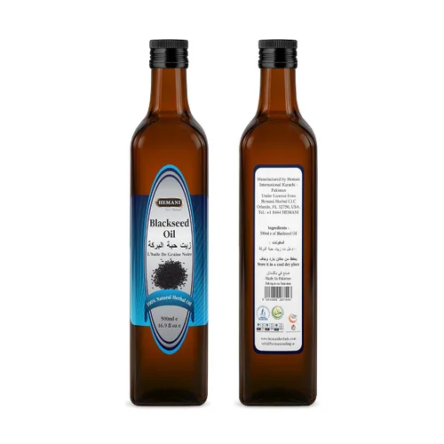 Vista 7 de Hemani Aceite de semilla negra prensado en frío 16.91 Oz I 500ML I 100% Natural I Libre de disolventes I AKA Nigella Sativa I Kalonji I Aceite