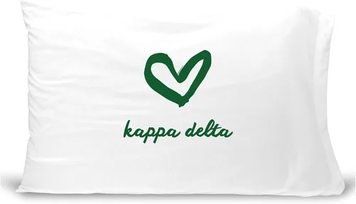 Vista 23 de sockprints Funda de almohada Alpha Chi Omega - Nombre de la hermandad con diseño de corazón. Funda de almohada 100% algodón tamaño estándar 20 x 30