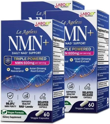 Vista 8 de LABO Nutrition Le Ageless 600mg NMN - Suplemento NAD - 60 cápsulas DR