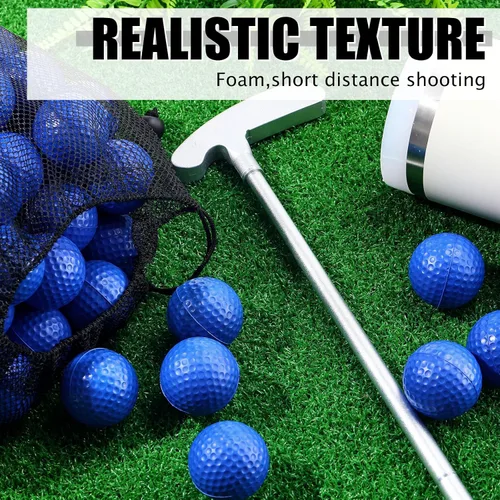 Vista 4 de 200 pelotas de espuma para práctica de golf, bolas de entrenamiento de vuelo limitadas, suaves para columpio al aire libre, entrenamiento