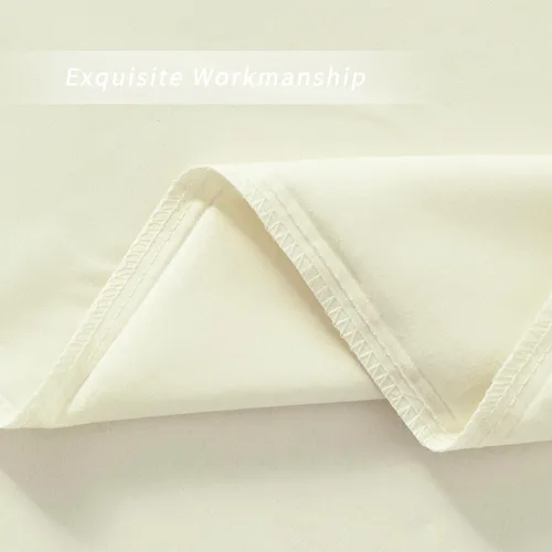 Vista 5 de Paquete de 2 fundas de almohada de microfibra con cremallera, suaves y cómodas, no se encogen, color beige, juego de 2 fundas de almohada estándar