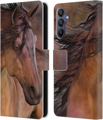 Vista 139 de Head Case Designs Officially Licensed Laurie Prindle A Morgan Christmas Western Stallion Leather Wallet Case Compatible with Samsung Galaxy A07 4G