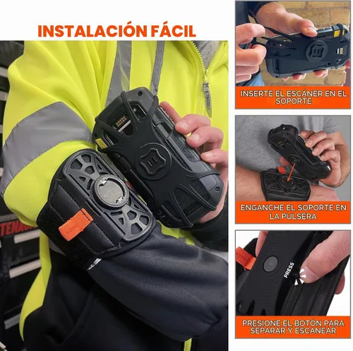 Vista 5 de Ergodyne Squids 5545 - Brazalete para escáner de pulsera, ajustable para teléfonos, escáneres, computadoras móviles, PDA