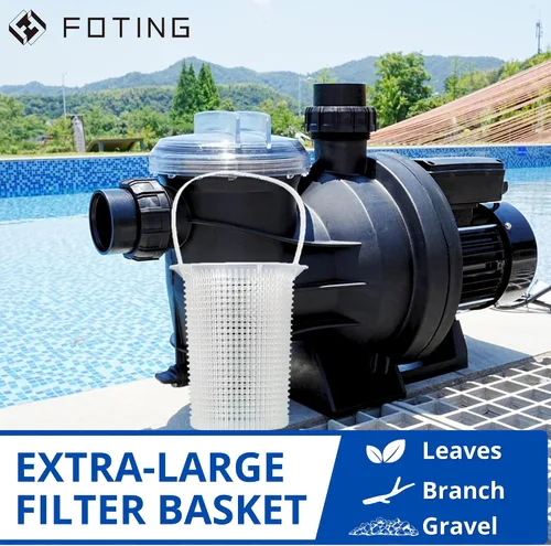 Vista 4 de FOTING Bomba de piscina interior/sobre el suelo, autorecortable de 4500 GPH (velocidad única, 1HP, 115V)