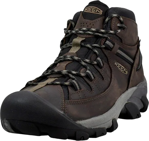 Vista 11 de KEEN Targhee 2 Mid - Botas de senderismo impermeables de altura media para hombre Bisonte/Nuez Asada