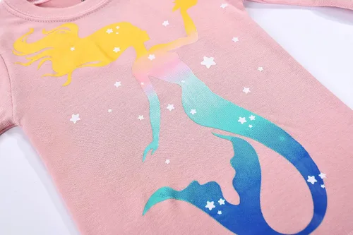 Vista 3 de Joyond Pijamas para niñas y niños pequeños, ropa de dormir de algodón
