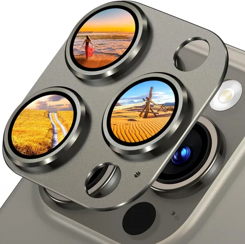 Vista 8 de Uyiton Compatible con iPhone 17 Protector de Lente de Cámara - [No es Fácil de Romper][Fuerte Adsorción][Compatible con Fundas] Protector de Cámara