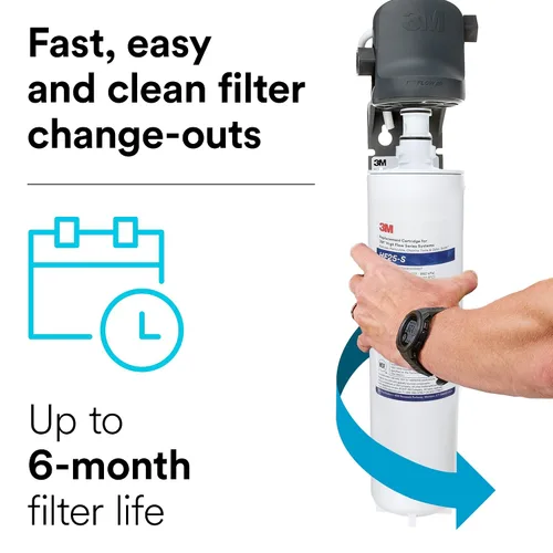 Vista 6 de 3M Water Filtration Products Replacement Cartridge HF25-S for High Flow Series ICE125-S System. 5615203 (Case of 6)