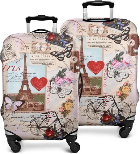 Vista 2 de Xidingyue France Paris Tower - Funda protectora para equipaje, diseño de torre Eiffef, funda elástica para maleta de 18242832 pulgadas, Funda