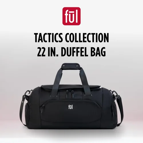 Vista 2 de FUL Tactics 22 Inch Duffel Bag, Siege Small Travel Carry on Luggage with Handles and Shoulder Strap