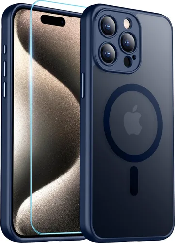 Vista 22 de Red2Fire Funda magnética para iPhone 13 Pro Max, protección completa mejorada de la cámara, compatible con MagSafe, funda protectora translúcida