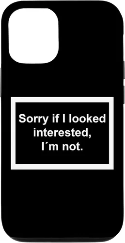 Vista 28 de Sorry if I Looked Interested, I'm not. Funny Black Phone Case for iPhone 17