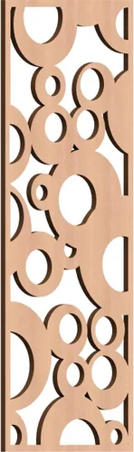 Vista 169 de 9 3/8"W x 24 3/8"H x 1/4"T Farwell Decorativos Paneles de Pared de Madera Calado, Hickory