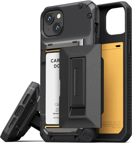 Vista 14 de VRS DESIGN Damda Glide - Funda híbrida para iPhone 13 Pro, ranura para tarjetas con soporte, funda funcional resistente compatible con iPhone 13 Pro