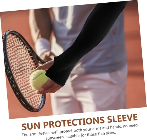 Vista 3 de ORFOFE 3 pares de protección UV manguito brazo protector codo manga hombres mujeres deportes sol manga acolchada hielo codo protector