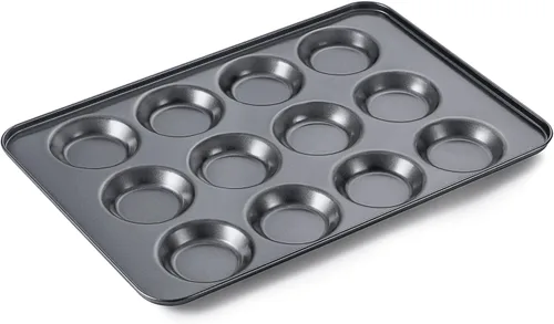Vista 10 de HONGBAKE Juego de 2 Moldes Grandes para Parte Superior de Magdalenas, Molde Antiadherente de 4 Cavidades para Panecillos de Hamburguesa, Molde Jumbo