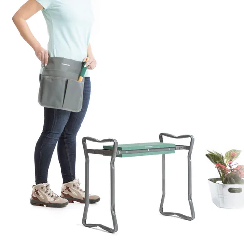 Vista 9 de Banco de Jardinería Plegable con Bolsa para Herramientas 3 en 1 Situl InnovaGoods