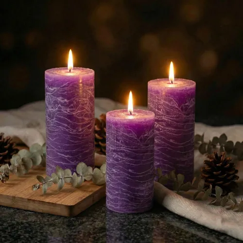 Vista 25 de Richland® Juego de 20 velas de pilar de 2 x 3 pulgadas, color marfil sin perfume
