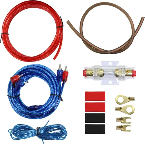 Vista 9 de Kit de cableado de amplificador CCA de calibre 0 3000 W completo, cable de alimentación de audio de automóvil de aluminio revestido de cobre