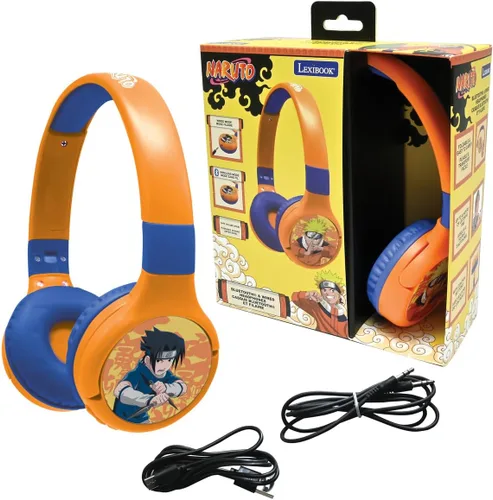 Vista 10 de LEXiBOOK - Auriculares inalámbricos recargables 2 en 1 con luces - Sonido estéreo, inalámbrico con cable, plegable, ajustable, luces LED - HPBTKT