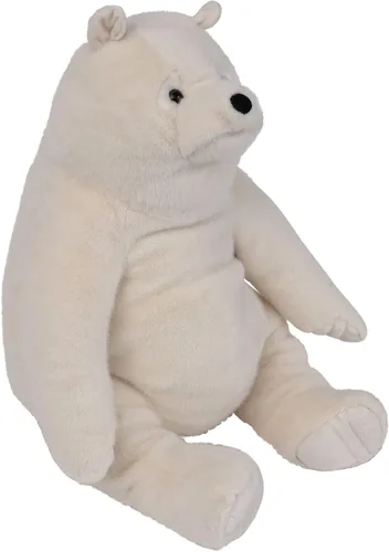 Vista 3 de Manhattan Toy Oso de peluche Kodiak crema de 18 pulgadas con piel sintética y patas parecidas a gamuza