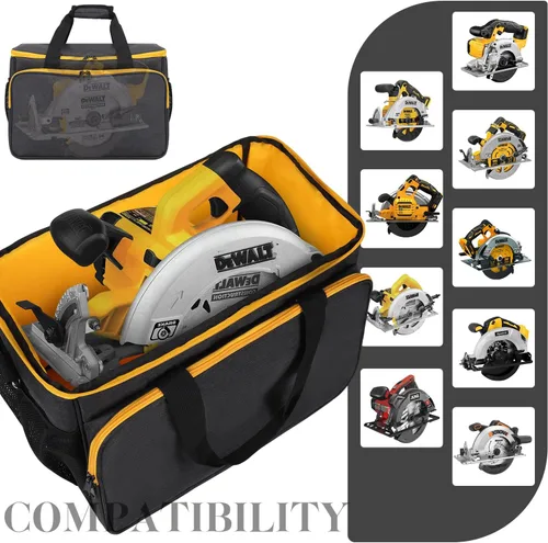 Vista 6 de Bolsa de transporte para sierra circular DEWALT 20V MAX DCS391B/DCS565B, estuche de almacenamiento para sierra circular DEWALT 20V MAX