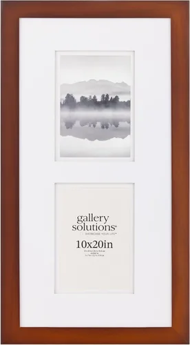 Vista 27 de Gallery Solutions - Marco de fotos negro plano de 8 x 10 pulgadas - Soporte de mesa o pared - Para fotos de 5 x 7 pulgadas con doble paspartú blanco