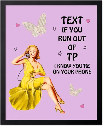 Vista 95 de Poster Master Pin Up Girl Poster - Better Late Than Ugly Print - Butterfly Art - Modern Art - Trendy Art - Gift for Men & Women - Funny Decor for