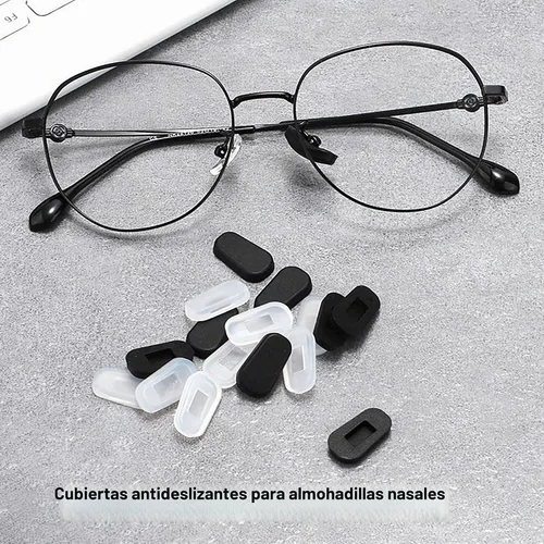 Vista 5 de Fundas de almohadilla de nariz para lentes, almohadilla de silicona antideslizante para lentes, fundas protectoras antideslizantes para puente