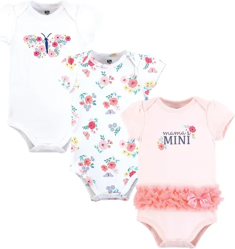 Vista 479 de Hudson Baby baby-girls Cotton Bodysuits 3-pack