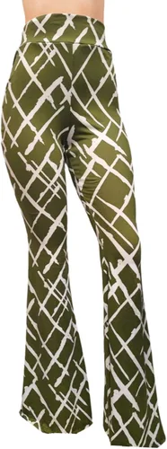 Vista 105 de ShopMyTrend - Pantalones de yoga largos con piernas anchas y acampanadas estilo palazzo, con cintura alta, para mujer