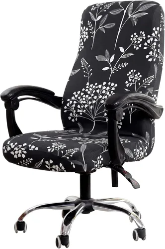 Vista 32 de WOMACO Fundas para Silla de Oficina Estampadas, Funda Elástica para Silla de Computadora Funda Universal para Silla de Jefe Estilo Simplismo Moderno