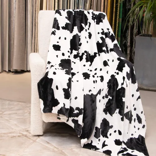 Vista 19 de Manta de vaca para niños de 40 x 50 pulgadas, ropa de cama de forro polar ultrasuave para niños y niñas, manta ligera para cochecito de bebé, bonita