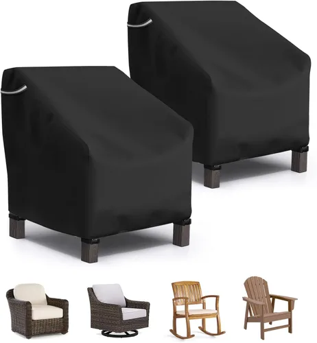 Vista 8 de STARTWO Fundas apilables para sillas de patio, resistentes e impermeables, para muebles de exterior, se adapta a 4-6 sillas de comedor apilables, 36