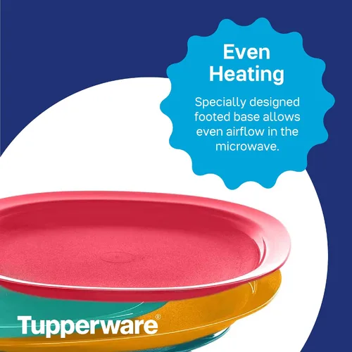 Vista 5 de Tupperware Platos de almuerzo recalentables para microondas, aptos para lavavajillas y microondas, sin BPA, reutilizables, ligeros, duraderos e