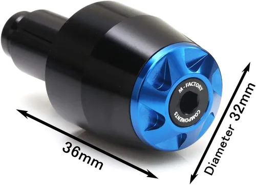 Vista 2 de Toka - Deslizadores de extremos de manillar CNC azul compatibles con T-MAX 530 XP530 12-14 FZ6 Fazer S 600 FZ8 Fazer S 800 MT-07 MT-09