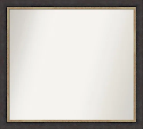 Vista 383 de Amanti Art Espejo personalizado, espejo de baño negro Astor, espejo de pared o espejo de tocador de baño sobre el fregadero (25 x 25 pulgadas)