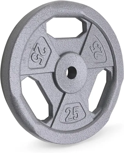 Vista 8 de Marcy Classic - Discos de agarre estándar de hierro fundido de 1" para entrenamiento de fuerza y levantamiento de pesas