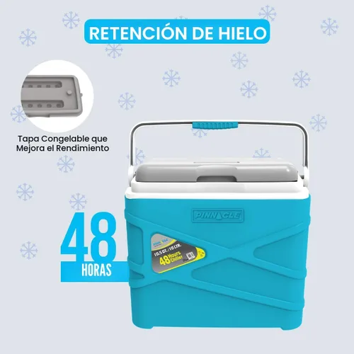 Vista 2 de Pinnacle Lonchera térmica térmica de 10 litros – Enfriador duro portátil para campamento/picnic – Coolbox se mantiene fresco durante 48 horas.